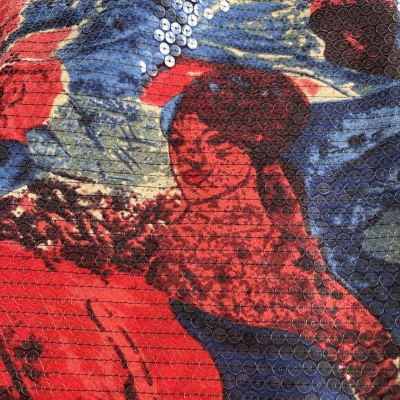 Anthropologie Woven Sequin Retro Indie Streetwear Festival Hawaiian Skirt Size 6 - Picture 2 of 10